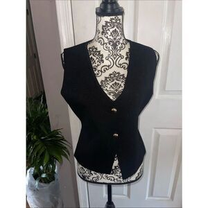 Bailey 44 Black Button Front Vest